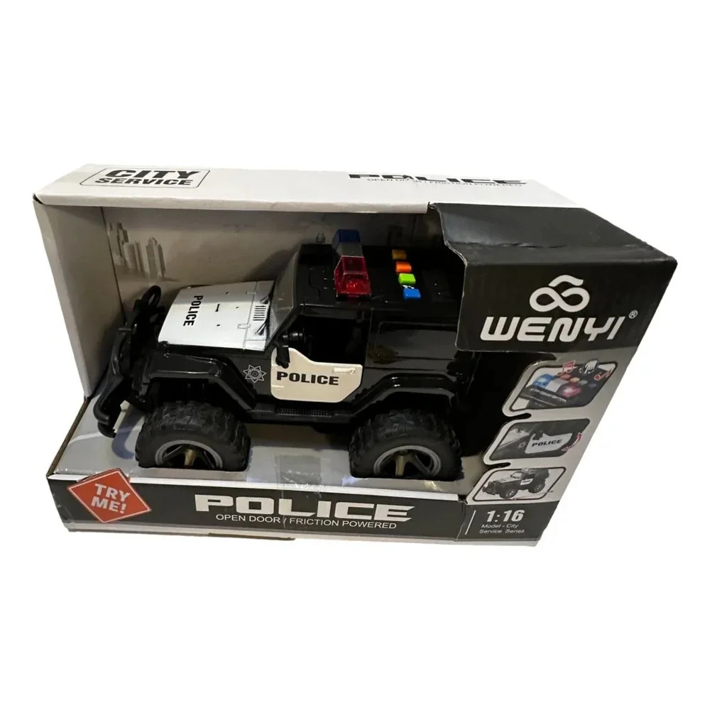 Wenyi Police‎ Car Series Friction Powered 1:16 Scale Sounds New